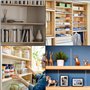 FNG8 Separateur Etagere Dressing en Acrylique Transparent [Lot de 6] - Amenagement Interieur Placard Vertical pour Chambre, Cuis