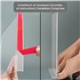 FNG8 Separateur Etagere Dressing en Acrylique Transparent [Lot de 6] - Amenagement Interieur Placard Vertical pour Chambre, Cuis
