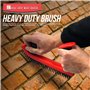 Grande brosse métallique | Brosse métallique robuste pour enlever la rouille, la maçonnerie et le retrait de la peinture | Acier