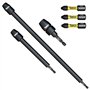SabreCut SCRK6 6 pièces 65 mm 152 mm et 305 mm Porte-embouts à impact professionnel avec 3 embouts de tournevis magnétiques PZ2
