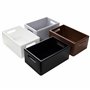 Creative Deco Caisse Bois Rangement Noir | 30 x 20 x 13 cm (+/- 1cm) | Boîte de Rangement Bois avec Poignées | Boite Rangement C