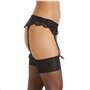 Mytoptrendz® - Porte-jarretelles femme couleur variée S - XL grande taille - Noir - Large