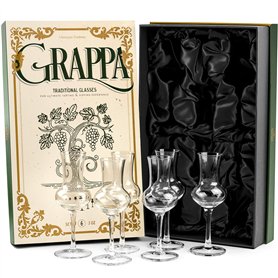 Lot de 6 verres à pamppa et cordial en cristal | Petits verres à spiritueux à tige longue de 85 g pour liqueur