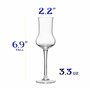 Lot de 4 verres à spiritueux en cristal pour limoncello | Verres à spiritueux à long pied de 93,6 g pour siroter de la liqueur a