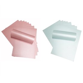 Syntego 20 feuilles de papier glacé double face A4 120 g/m² adapté aux imprimantes à jet d'encre et laser 10 de chaque (rose et