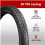 Fincci Fat Pneus 26x4.00 Pouces - Paire Pliable Pneu VTT 26 Pouces 100-559, pour Fat Bike, Route bici, Montagne Velo, Electrique