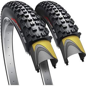 Fincci Velo Pneu 27.5 x 2.25 Pouces - Paire Pliable VTT Tire 57-584 avec 1mm Nylon Protection Anti Crevaison