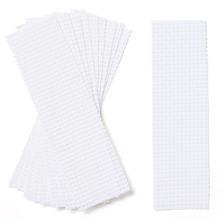 Springboard 10810 Binca Lot de 10 marque-pages en tissu pour point de croix 100% coton 20 x 6 cm Blanc