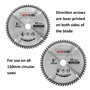 Saxton Blades Lame de scie circulaire Saxton TCT 150 mm x 20 mm alésage x 60 dents + anneau 16 mm et 10 mm compatible avec Ryobi