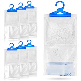Lot de 6 sacs déshumidificateurs à suspendre pour armoire - 250 g chacun - Empêche l'humidité