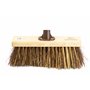 Newman and Cole Tête de balai en bois de 33 cm avec bassine rigide et canne mélangée à poils durs naturels – Tête de balai de re