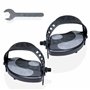 Katai - 1 Paire de pédales de Rechange pour vélo d'appartement avec Sangles en PVC Durable – Filetage de 9/16 Pouces – Pédales d