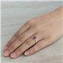 Philip Jones June (Alexandrite) Bague de naissance réglable créée avec des cristaux Zircondia®