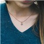 Philip Jones Ensemble de solitaire rond plaqué or rose créé avec des cristaux Zircondia®