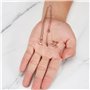 Philip Jones Ensemble de solitaire rond plaqué or rose créé avec des cristaux Zircondia®