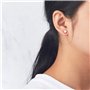 Boucles d'oreilles magnétiques à clip de 6 mm plaquées or rose créées avec des cristaux Zircondia®