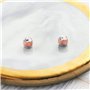 Boucles d'oreilles magnétiques à clip de 6 mm plaquées or rose créées avec des cristaux Zircondia®