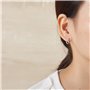 Boucles d'oreilles doubles créoles ouvertes en plaqué argent créées avec des cristaux Zircondia®