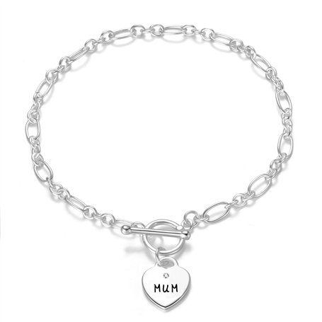 Philip Jones Bracelet à Breloques Maman créé avec des Cristaux Zircondia®