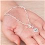 Philip Jones Bracelet à Breloques Maman créé avec des Cristaux Zircondia®