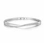 Philip Jones Bracelet jonc plaqué argent créé avec des cristaux Zircondia®