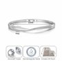 Philip Jones Bracelet jonc plaqué argent créé avec des cristaux Zircondia®