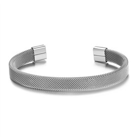 Philip Jones Bracelet Manchette en Maille d'acier pour Homme