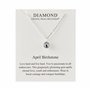 Philip Jones Collier de Pierre de Naissance d'avril (Diamant) créé avec des Cristaux Zircondia®