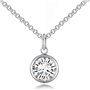 Philip Jones Collier de Pierre de Naissance d'avril (Diamant) créé avec des Cristaux Zircondia®