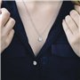 Philip Jones Collier de Pierre de Naissance d'avril (Diamant) créé avec des Cristaux Zircondia®