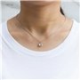 Philip Jones Collier de Pierre de Naissance d'avril (Diamant) créé avec des Cristaux Zircondia®