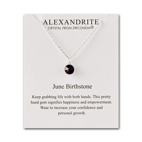 Philip Jones Collier de Pierre de Naissance de Juin (Alexandrite) créé avec des Cristaux de Zircondia®