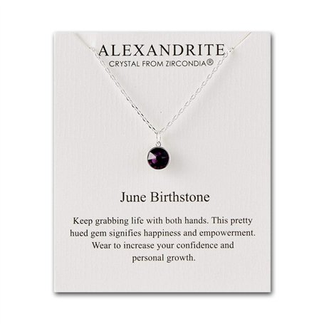 Philip Jones Collier de Pierre de Naissance de Juin (Alexandrite) créé avec des Cristaux de Zircondia®