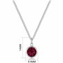 Philip Jones Collier de pierre de naissance de juillet (rubis) créé avec des cristaux de Zircondia®