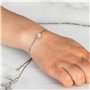 Philip Jones Bracelet de pierre de naissance avril (diamant) créé avec des cristaux Zircondia®