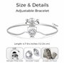 Philip Jones Bracelet de pierre de naissance avril (diamant) créé avec des cristaux Zircondia®