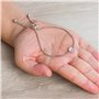 Philip Jones Bracelet de pierre de naissance avril (diamant) créé avec des cristaux Zircondia®