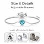 Philip Jones Bracelet de pierre de naissance de décembre (topaze bleue) créé avec des cristaux de Zircondia®