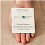 Philip Jones Bracelet de pierre de naissance de décembre (topaze bleue) créé avec des cristaux de Zircondia®