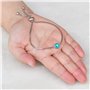 Philip Jones Bracelet de pierre de naissance de décembre (topaze bleue) créé avec des cristaux de Zircondia®