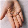 Boucles d'oreilles à clip aimantées rondes plaquées or rose créées avec des cristaux Zircondia®