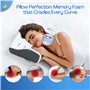 Derila Oreiller Mémoire de Forme Ergonomique Cervical l'oreiller (Pack de 1) Coussin Mémoire de Forme pour Dormeurs Latéraux, Do