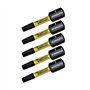 5 x SabreCut SCRSQ232_5 32 mm SQ2 carré tournevis à percussion magnétique jeu d'embouts à une extrémité robuste compatible avec 