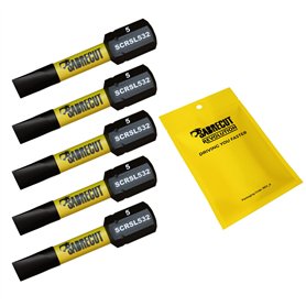 5 x SabreCut SCRSL532_5 32 mm SL5 Jeu d'embouts de tournevis à percussion magnétique à fente Single End Heavy Duty Compatible av