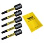 5 x SabreCut SCRSQ132_5 Jeu d'embouts de tournevis à impact magnétique carré 32 mm SQ1 à une extrémité robuste compatible avec D