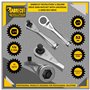 1 x SabreCut MRSC03 Mini micro cliquet 1/4" carré 6,3mm (1/4") entraînement hexagonal en acier inoxydable professionnel 72 dents