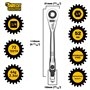 3 mm (1/4") HEX Réglable 1/4" Carré En Acier Inoxydable Professionnel 72 Dents Clé Ã€ C