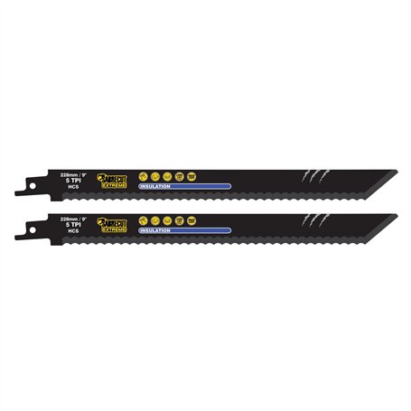 2 x SabreCut SCRS1113AWP 228 mm 5 TPI S1113AWP Matériaux d'isolation rapide