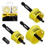 SabreCut HSMK3A Lot de 3 scies cloches en acier haute performance avec corps en acier et tige en cobalt HSS M42 avec profil de d