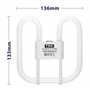 TBE LIGHTING Lot de 2 ampoules fluorescentes DD 2D à 4 broches 16 W - Raccords de base GR10q à 4 broches - Longue durée de vie -